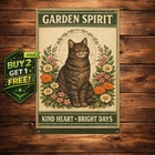Flower Cat Pattern Funny Quotes 8x12 Vintage Metal Tin Sign Kitten Art
