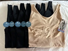 Jockey Shapewear Tank Womens Sz S Comfort Control Nude/Black Bundle Of 5 NWT    