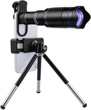 Andoer 40X Telephoto Phone Lens Kit with Clip Tripod for iPhone 15-11