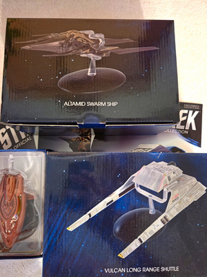 3 Star Trek Eaglemoss Ships  Enterprise Vulcan Swarm Ship Unremoved W/ Magazines