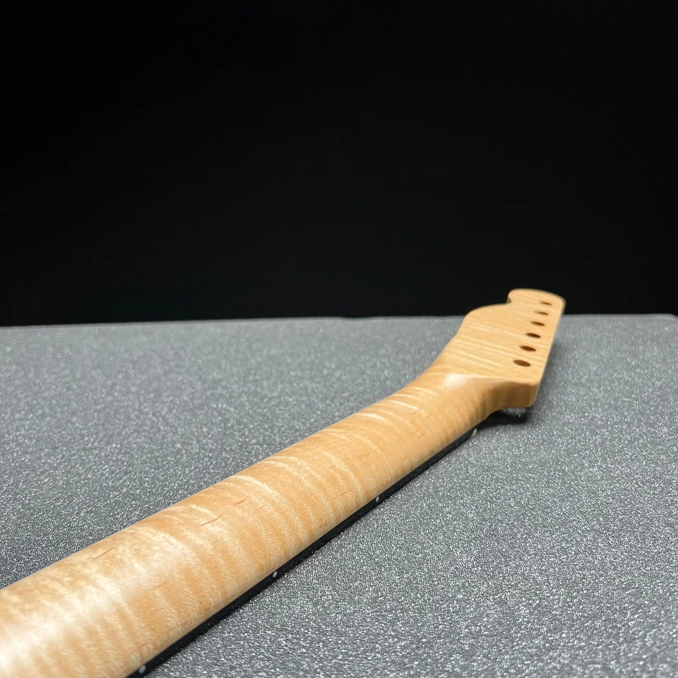 Flamed Maple Tele Style Neck /Ebony Stainless Frets #38 - Image 4 of 4