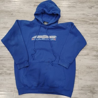 Azonic Racing Blue Hoodie Size M Embroidered Logo