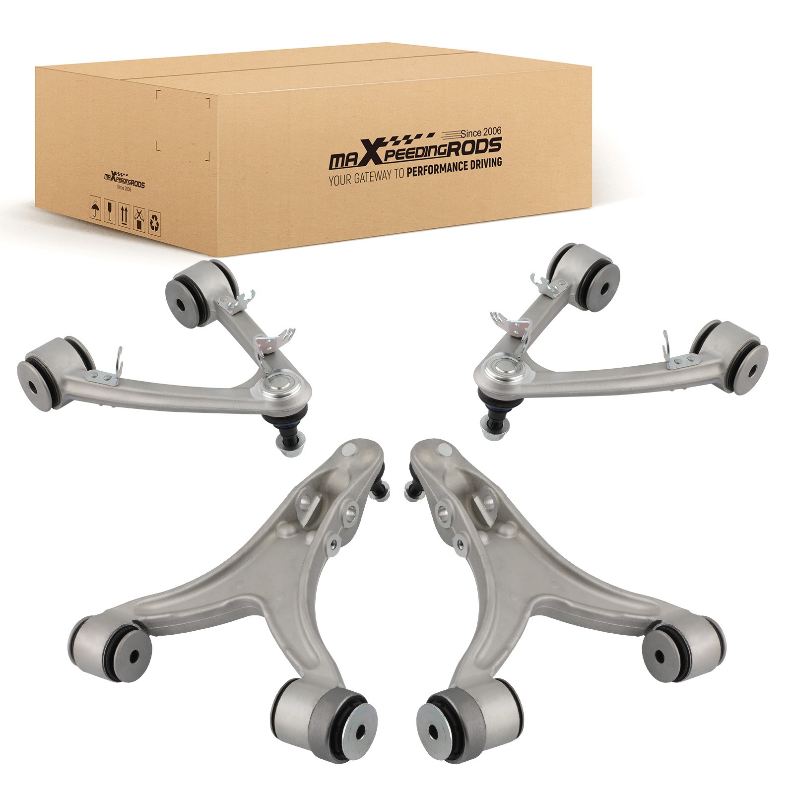 4x Front Control Arms LH RH For 2008-2013 Maserati Quattroporte GranTurismo M139