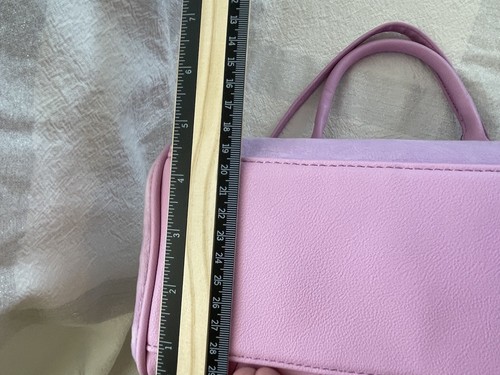 JUICY COUTURE Bowlers Velour Purse Crossbody Bag + 2 Handles Pink Gold Hardware - Picture 21 of 22
