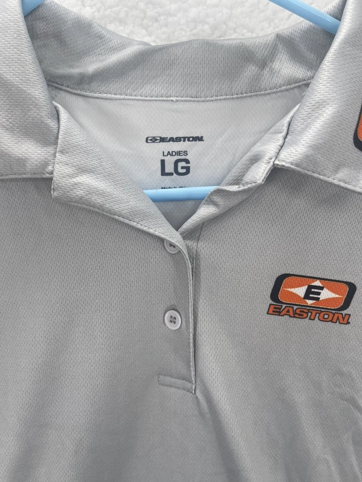 Easton женщины софтбол рубашка-поло большой белый оранжевый - Изображение 4 из 4