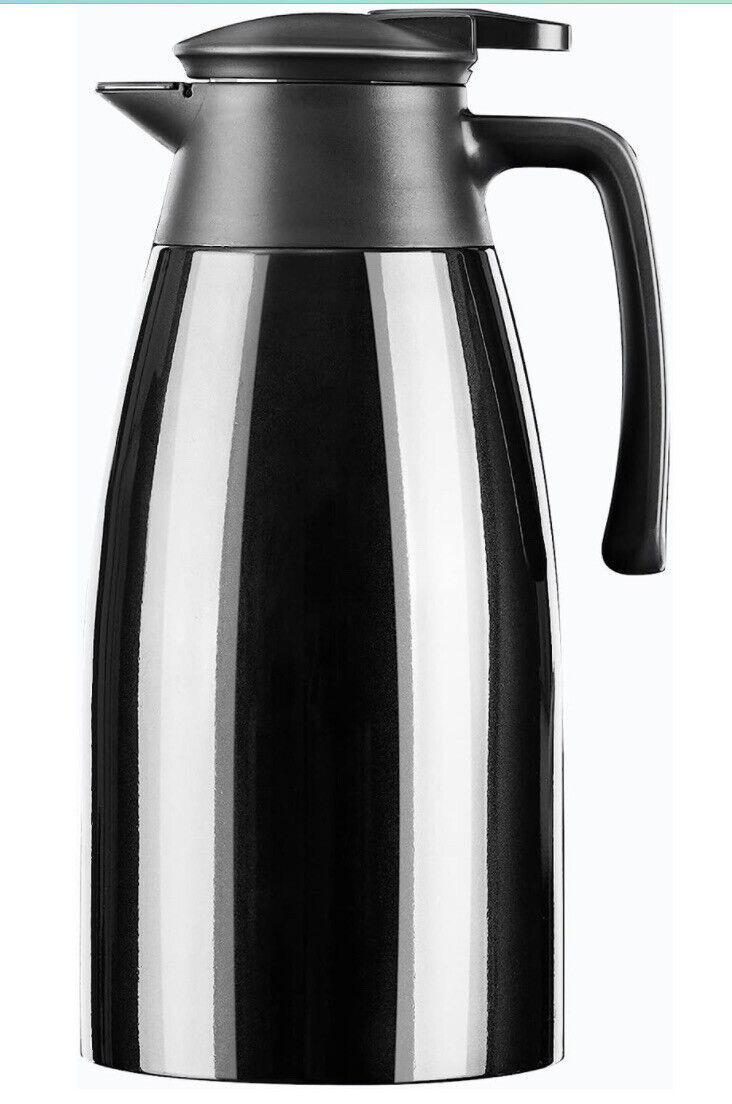  PARACITY 68oz Thermal Coffee Carafe with Ceramic Liner, Vacuum  Insulated Coffee Thermos Stainless Steel, Coffee Carafes for Keeping Hot  Coffee& Tea for 12 Hours/ 24 Hour Cold(Black): Home & Kitchen