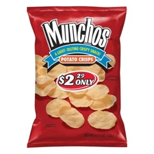 4 Bags Munchos Light-Tasting Crispy Snack Potato Crisps 4.25 oz Bags