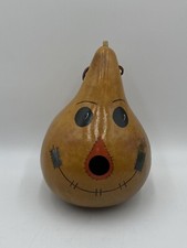 Hand Painted Birdhouse Gourd. Scarecrow