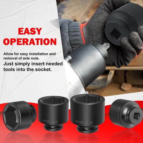 3/4" Drive Spindle Axle Nut Impact Large Socket Set Sizes 2-1/16in to 2-1/2in - Bild 6 von 9