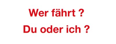 Aufkleber Wer fährt? Du oder ich? weiß Sticker