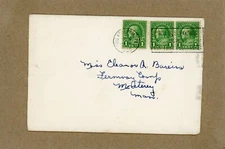 TACONY, PHILADELPHIA, PA. TO FERNWAY CAMP, MONTEREY, MASSACHUSETTS - AUG 1939