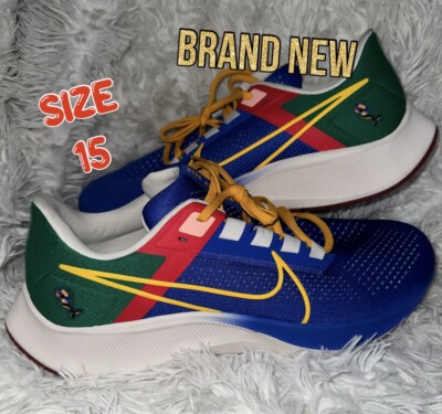 Nike Air Zoom Pegasus 38 Running Shoes Blue Gold Jordan Moss Sz