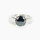 Minimalist Design 4 Ct Black Diamond Ring Quality AAA Certified Birthday Gift