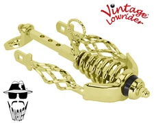 ORIGINAL F&R Vintage Lowrider Gold Bird Cage Twisted Suspension Fork Slammer