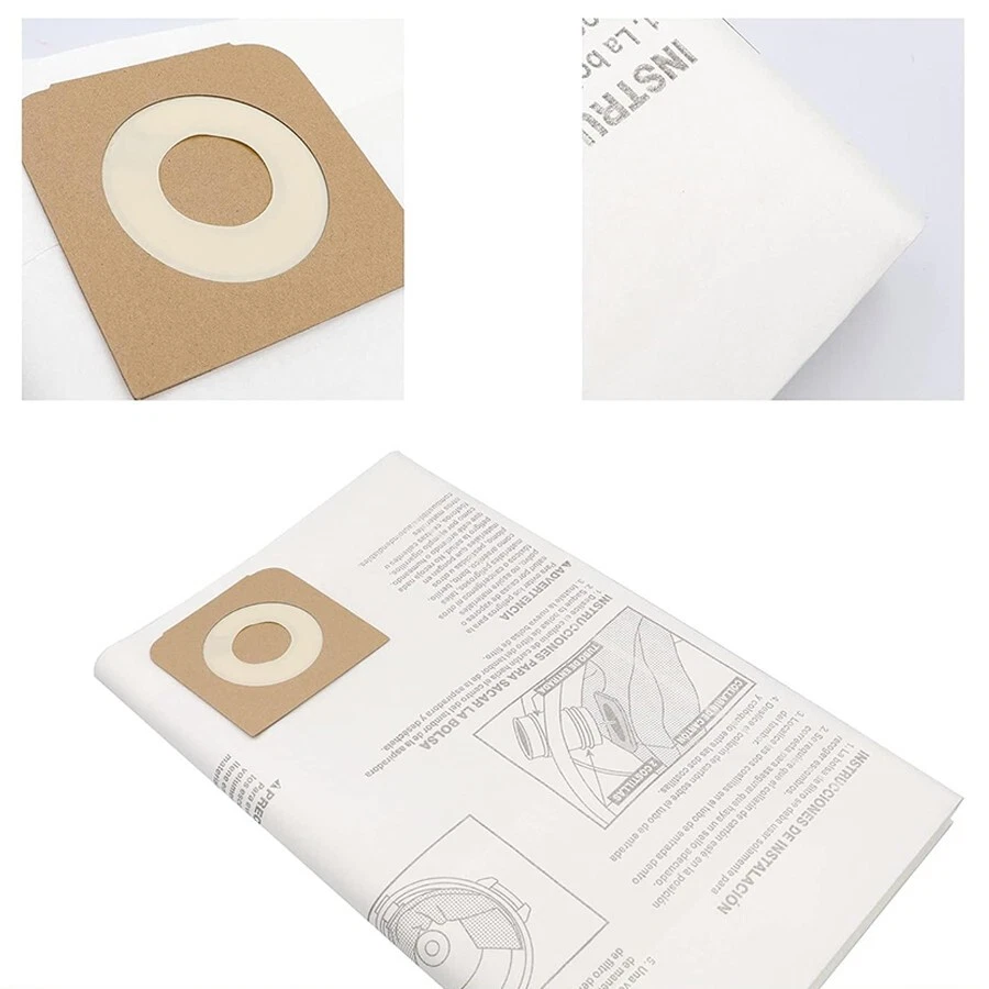 Bolsas de recolección de vacío húmedo/seco de 16-20 galones reemplazan para Craftsman ShopVec 6 paquetes Foto 3 de 4