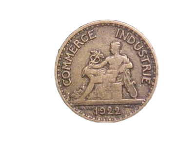 1922 FRANCE 50 CENTIMES COMMERCE KM# 884 -NICE CIRC COLLECTOR COIN