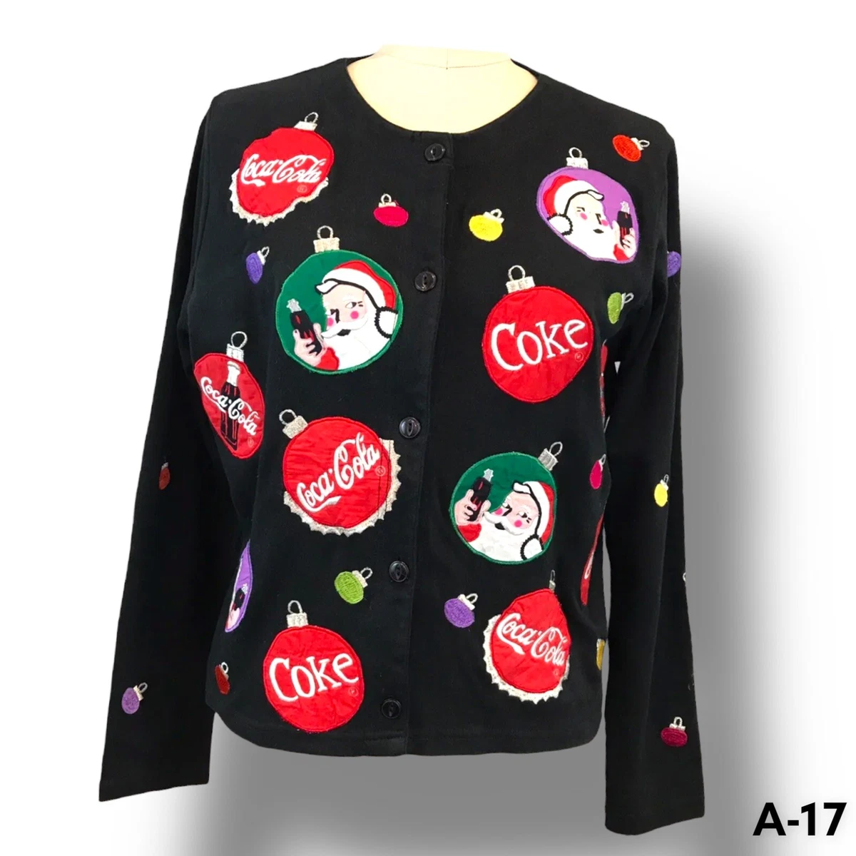 Coca Cola Michael Simon Limited Edition 1999 Christmas Sweater Sz S Cotton