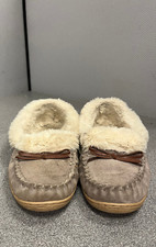 Moccasin Fuzzy Women's Slippers Size 11-12