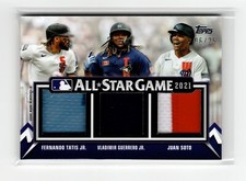Juan Soto Tatis Jr Vlad Jr 2021 Topps ALL-STAR Game Triple Jersey Patch /25 SSP