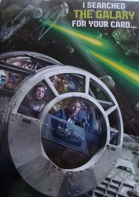 Star Wars Geburtstagskarte - Millennium Falcon Karte - Starwars