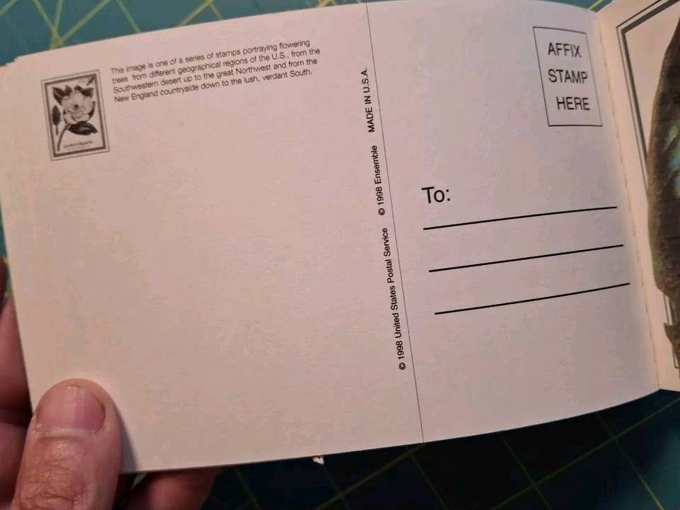 Vintage USPS Southern Magnolia Postcard Book 1988 Floral Art 16