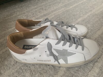 Golden Goose Superstar sneaker White, Light Brown, Ice NIB Auth