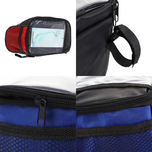 Bicycle Handlebar Bag Basket Reflective Stripe Safe Pannier Pouch Waterproof - Picture 4 of 16