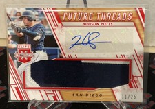 2019 Panini Elite Extra Edition Hudson Potts Future Threads Patch Auto /25