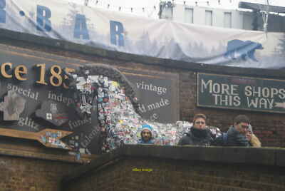 Photo 12x8 View of a horse statue covered in stickers in Camden Stables Ma c2016