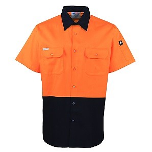 3 pack Hi Vis Work Shirt vented cotton drill cutted short sleeve Safety all size - Picture 7 of 8