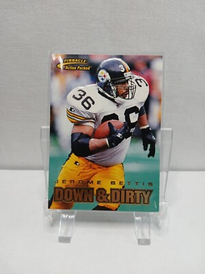 1997 Pinnacle Action Packed Down & Dirty Jerome Bettis  #122 Pittsburgh Steelers