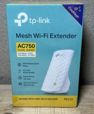 TP-LINK AC750 750Mbps Dual Band WiFi Range Extender/ RE220. Extend Your WiFi