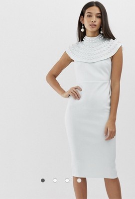 asos embellished cape dress