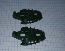 2 Bionicle Lego Parts number 53549 Foot Feet Dark Green Toa Inika Elliptical