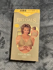 38D VTG  Exquisite Form BIG GALS WF Support Bra front close P1725 NOS beige