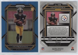 2022 Panini Prizm Rookies Light Blue Prizm Calvin Austin III #338 Rookie RC