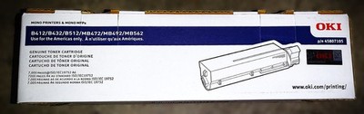 Genuine Okidata 45807105 High Yield Black Toner Cartridge B412dn/432dn/512dn