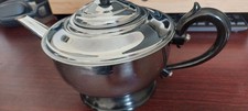 Vintage Chrome Tea Pot Ceramic Interior.  Bakelite Base And Handle