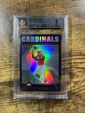 2004 Larry Fitzgerald Topps Chrome Black Refractor RC Rookie BGS 9 Mint /100 SSP