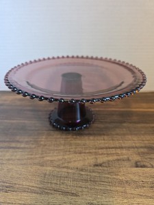 Purple Glass Cake Stand | eBay