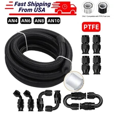 4AN 6AN 8AN 10AN PTFE Braided Fuel Hose Oil Gas Air & End Fittings Hose Adapters