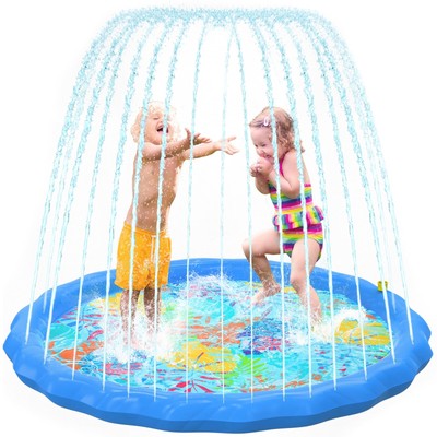 Large Splash Pad for and Dogs | Water Sprinkler for | Splash Pads for Toddler...