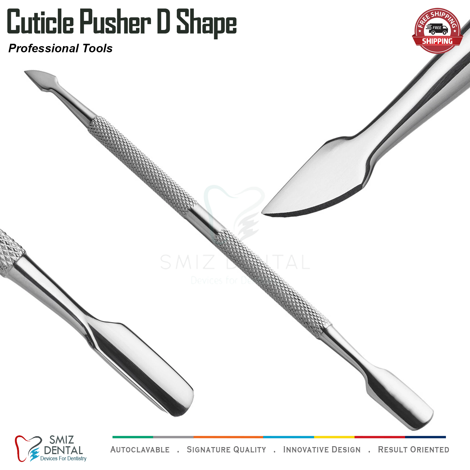 Cuticle Pusher Nail Remover Tool Stainless Steel Spoon Scraper Manicure Pedicure