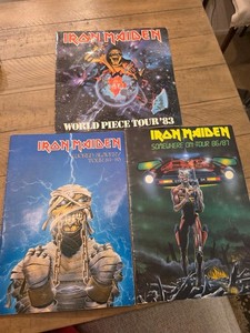 Iron Maiden World Piece Tour '83 & Somewhere on Tour '86/87 Program/Poster Lot
