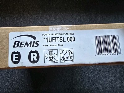 New BEMIS 1UFITSL Toilet Seat, Elongated Bowl White