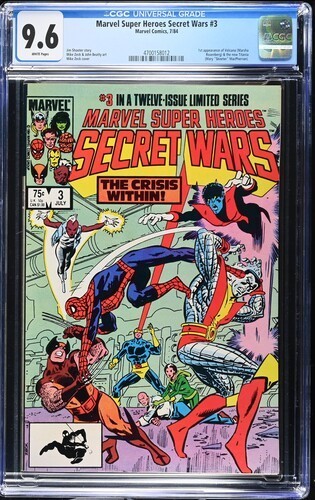 Marvel Super Heroes Secret Wars #3 (1984) CGC 9.6 KEY 1st app Volcana & Titania - Picture 1 of 2