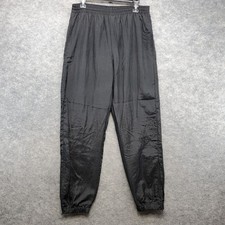 Vtg Le Coq Sportif Pants Men's Size Medium Black Elastic Waist Windbreak Jogger