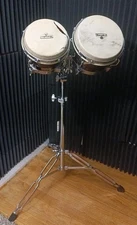 LP Matador Bongos w/ Matador Bongo Stand Used Need New Skin 