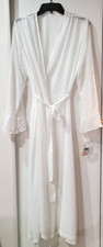 Linea Donatella Women's Chiffon Keepsake Wrap Robe - Ivory Size Large/XLarge