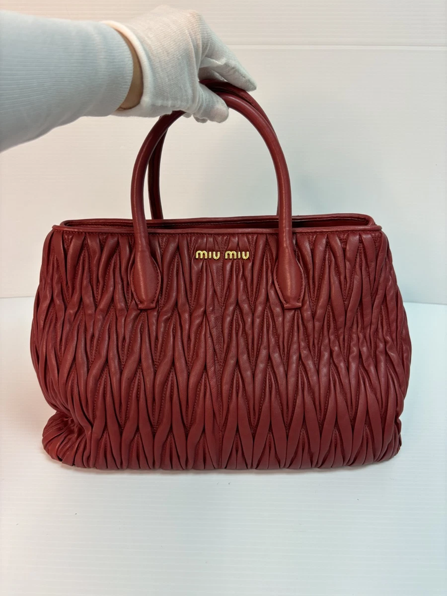 Red Leather Exterior Miu Miu Bags & Handbags for Women for sale | eBay